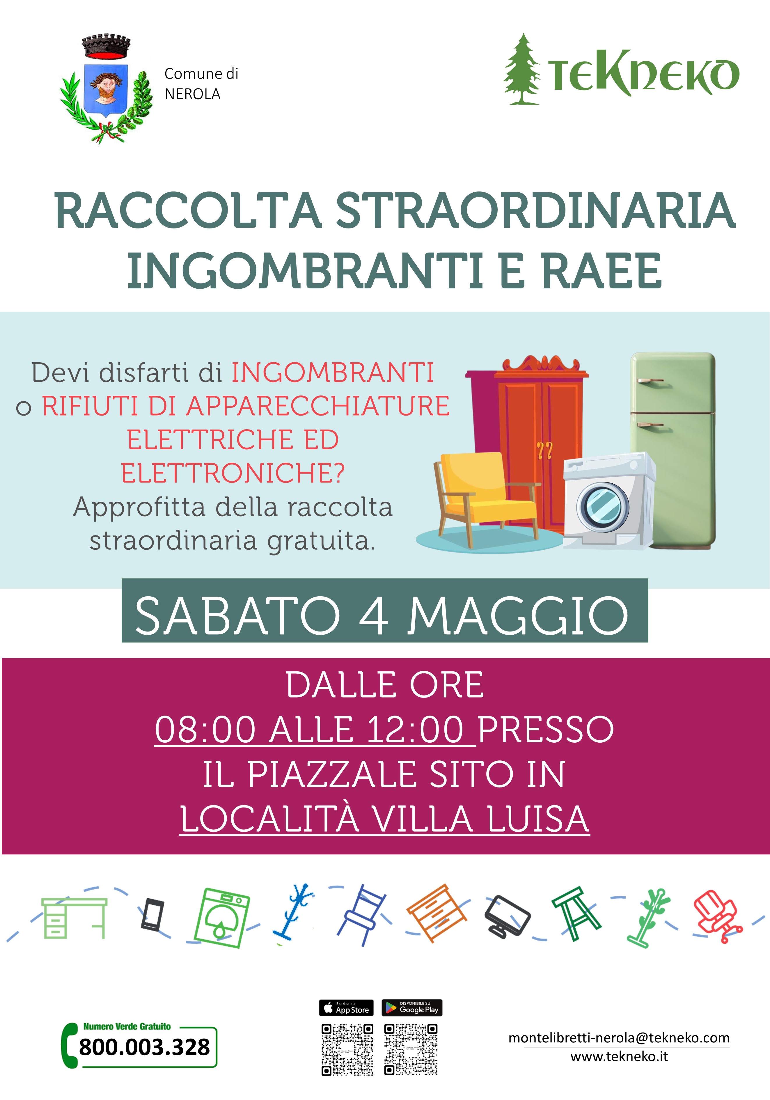 Raccolta straordinaria Ingombranti e RAEE