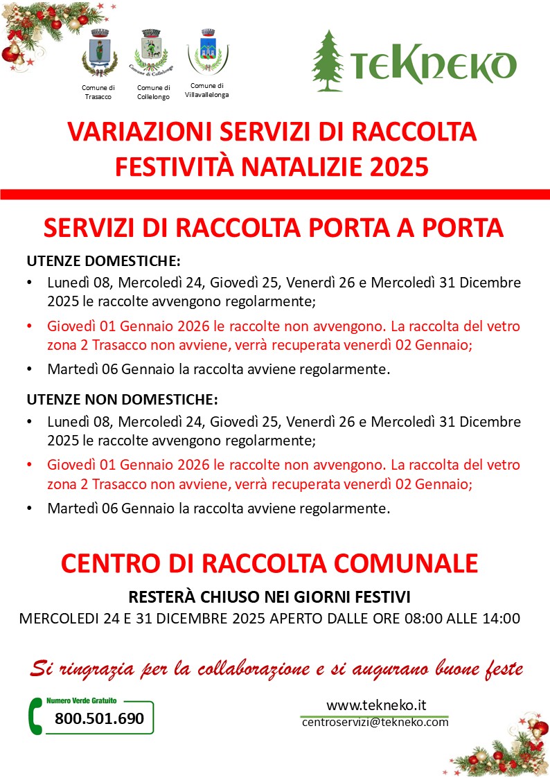 Festività dicembre 2025