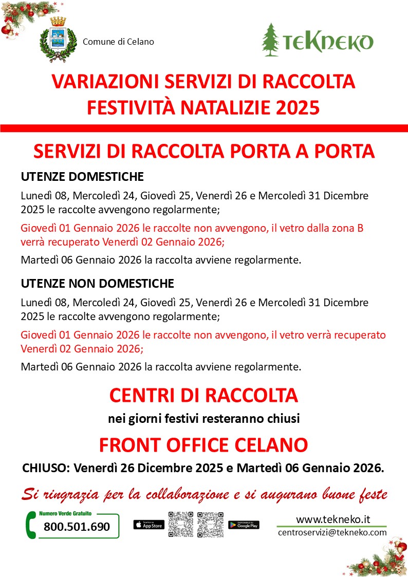 Festività dicembre 2025