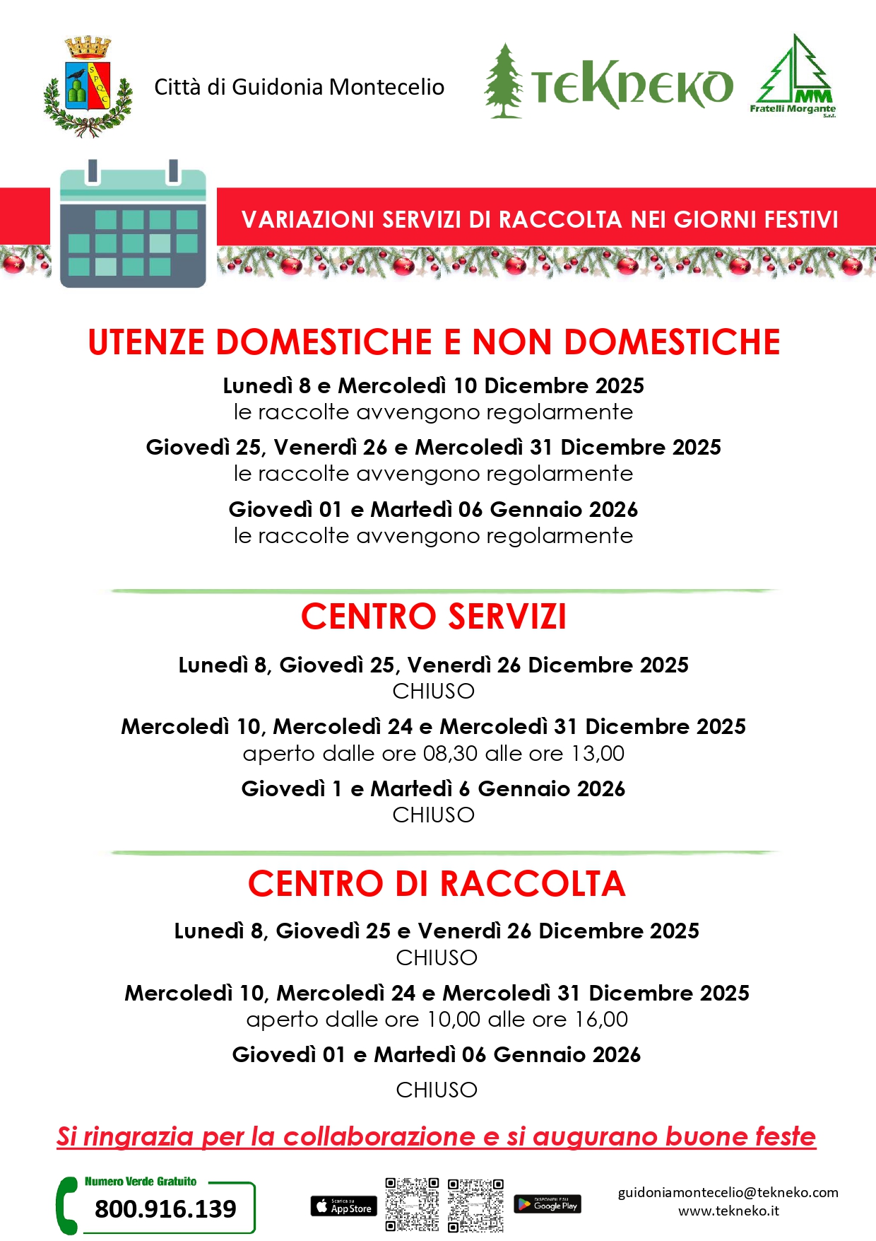 Festività Dicembre 2025