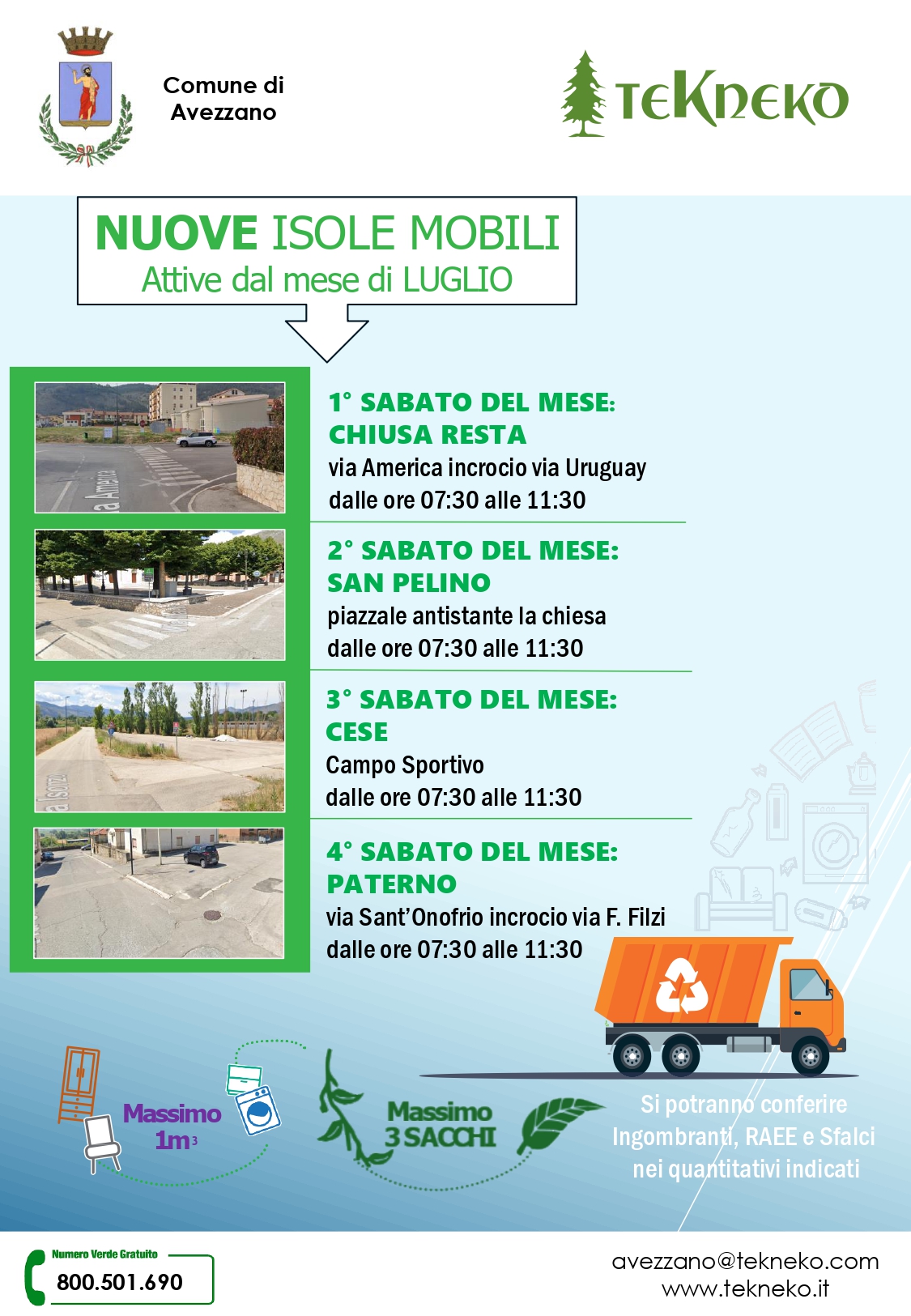 Nuove ISOLE MOBILI Attive da LUGLIO
