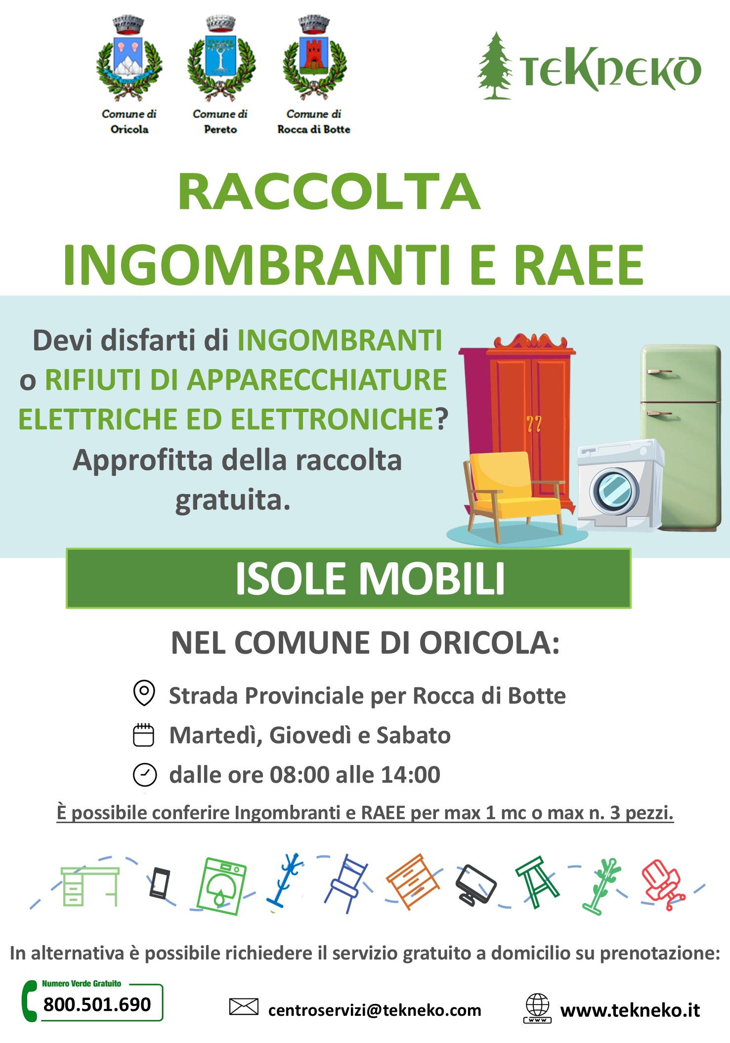 Raccolta ingombranti e RAEE