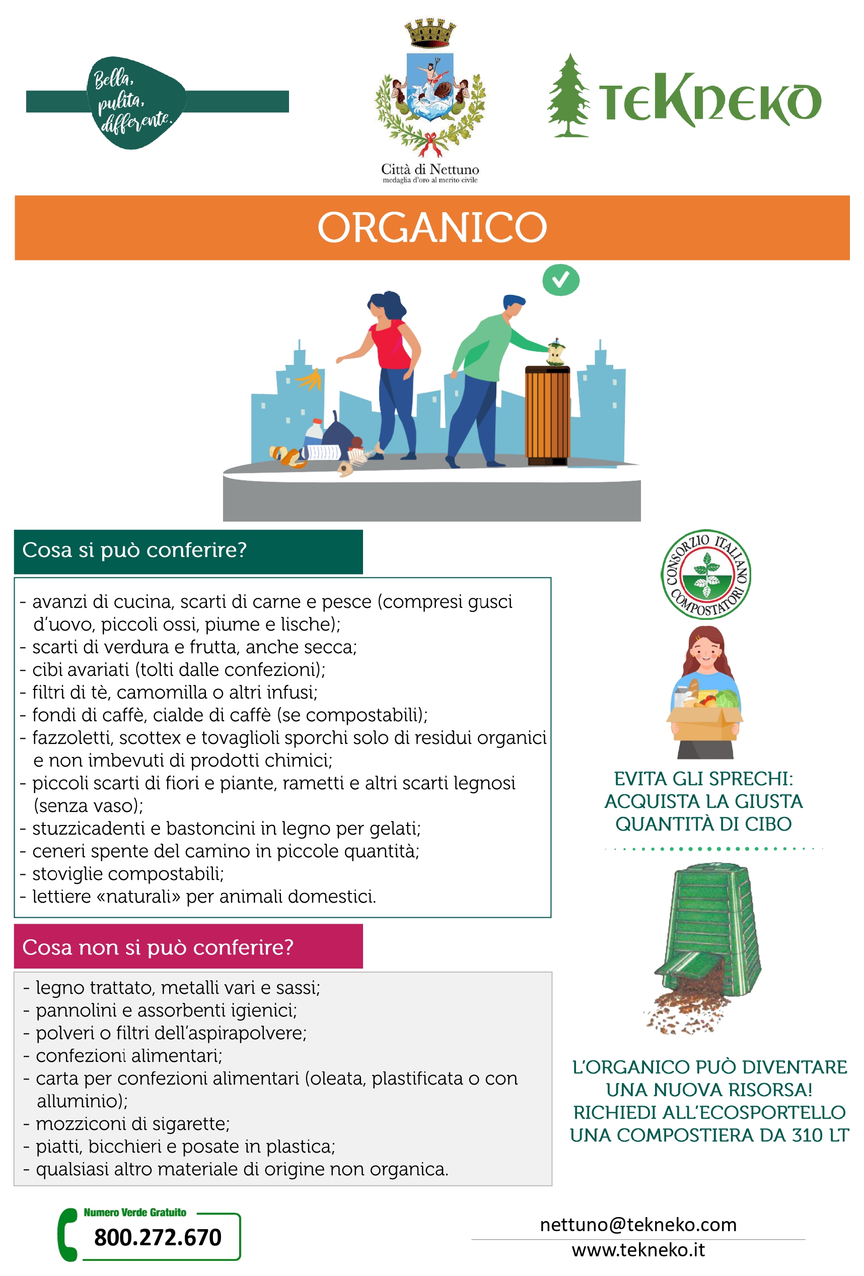 Regole per una corretta raccolta dell'Organico