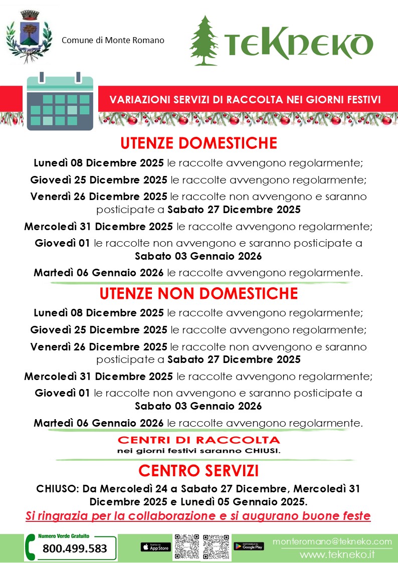Festività dicembre 2025
