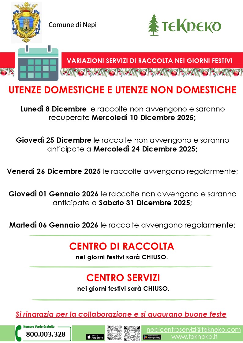 Festività dicembre 2025
