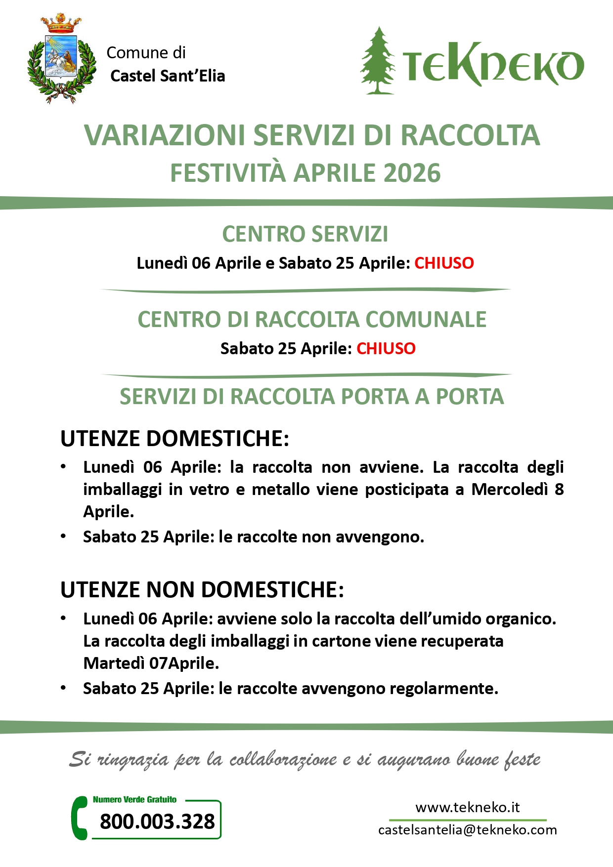 Festività aprile 2026