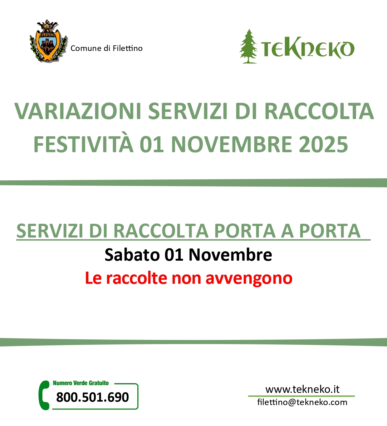 Festività 01 novembre 2025