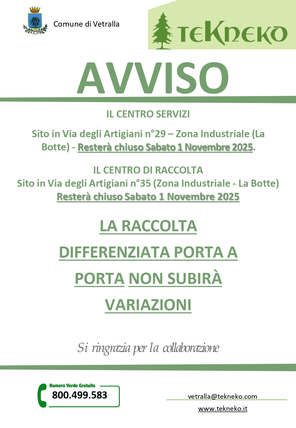 Festività 01 novembre 2025