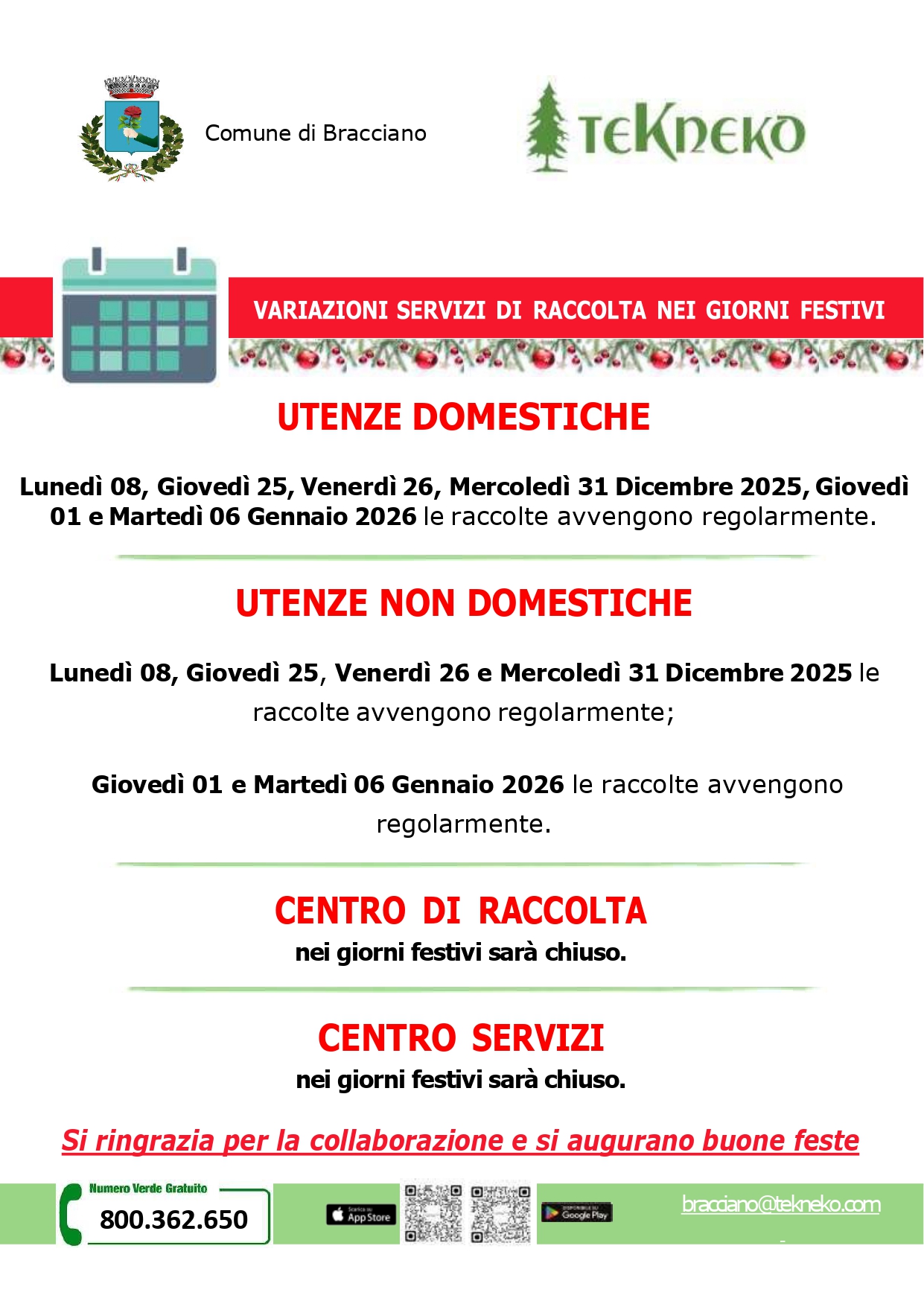 Festività Dicembre 2025