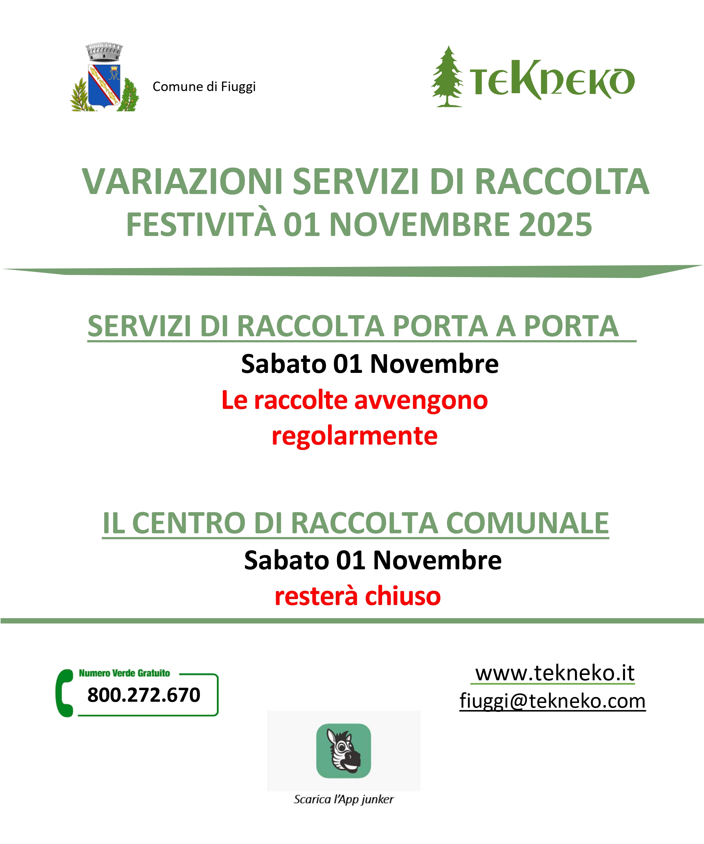 Festività 01 novembre 2025