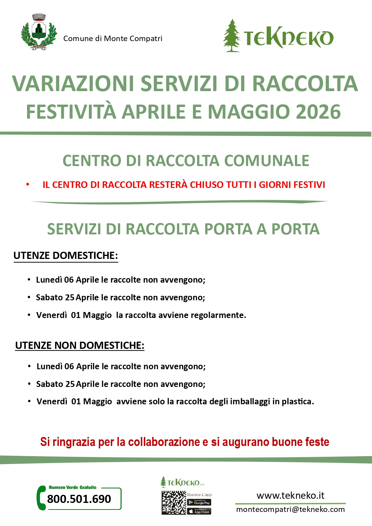 Festività aprile 2026