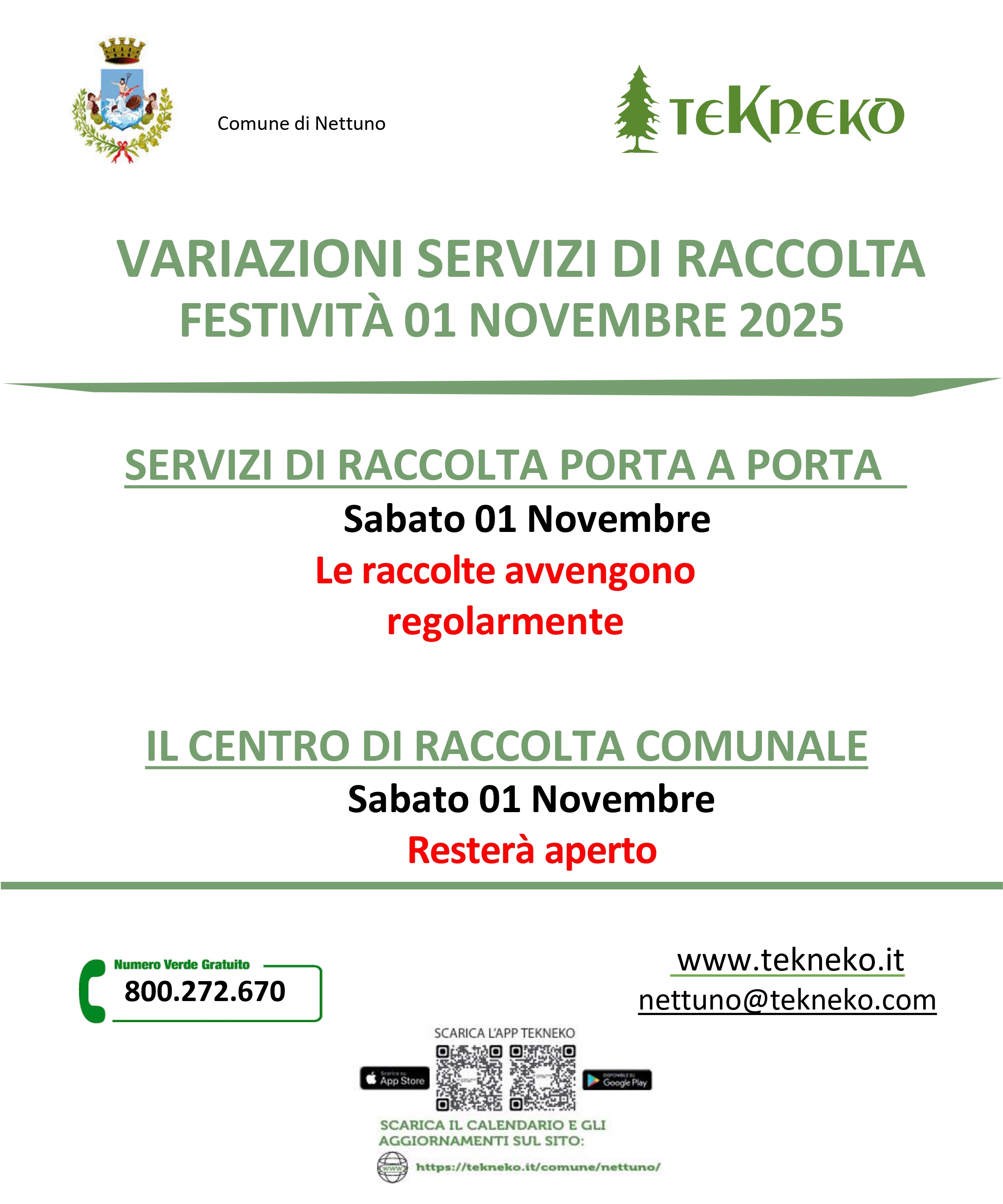 Festività 01 novembre 2025