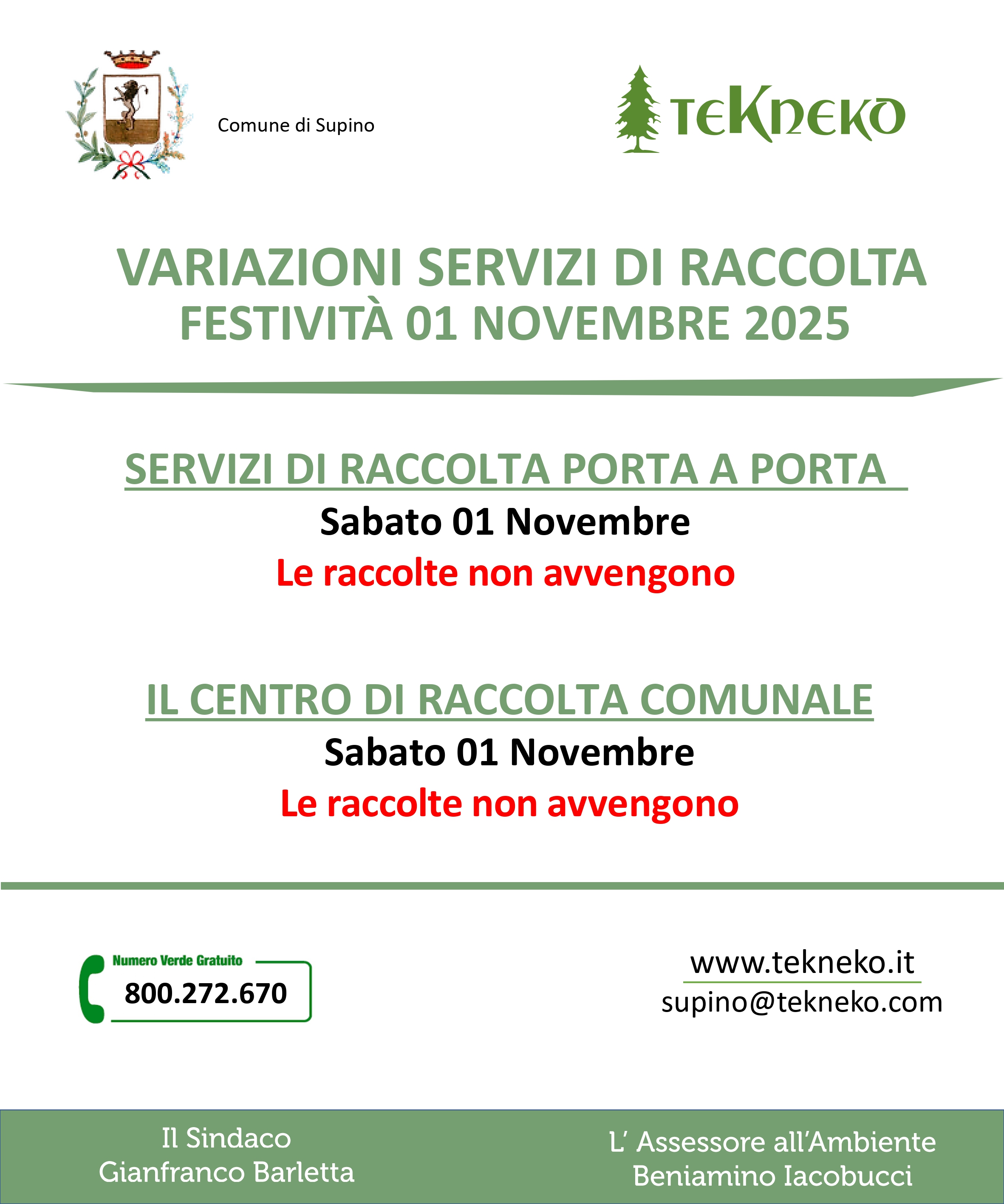 Festività 01 novembre 2025