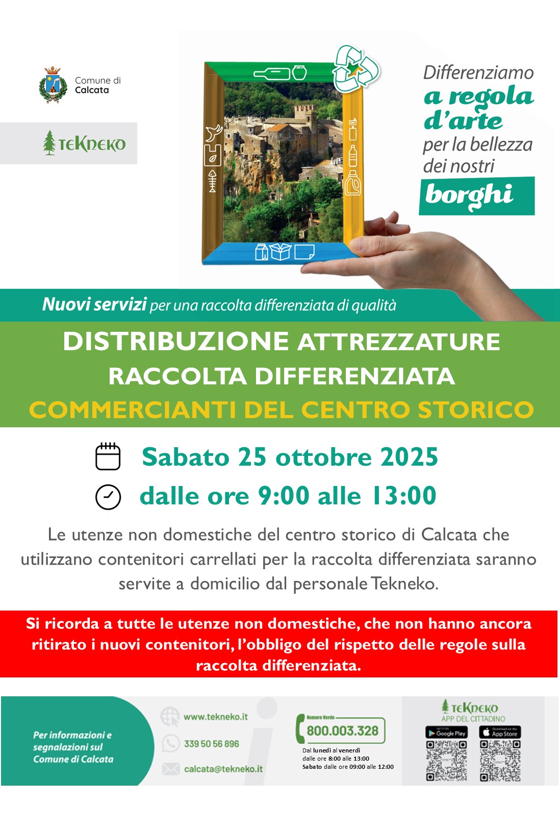 Distribuzione attrezzature UND centro storico